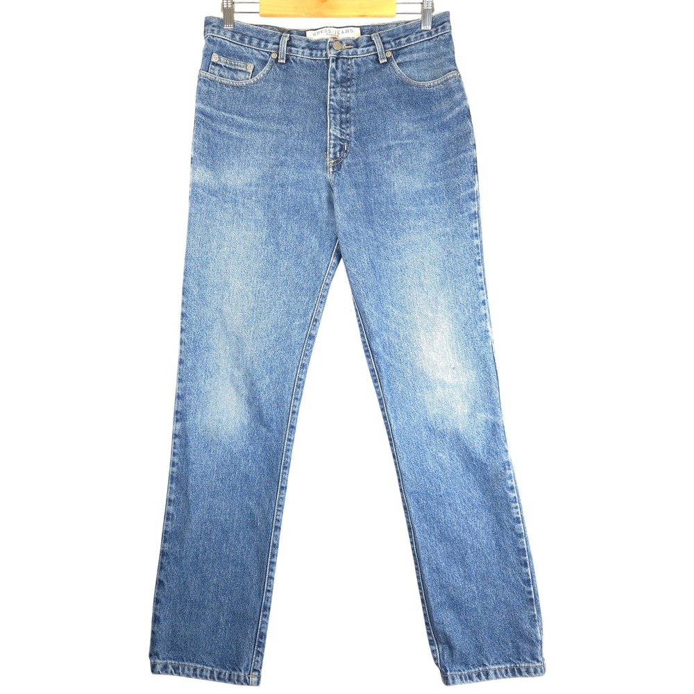 Vintage‎ Guess Jeans Classic Fit Straight Leg Denim Mens 34x34 (Fits 32x32)